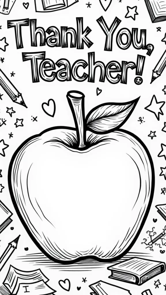 thank you teacher appreciation coloring page